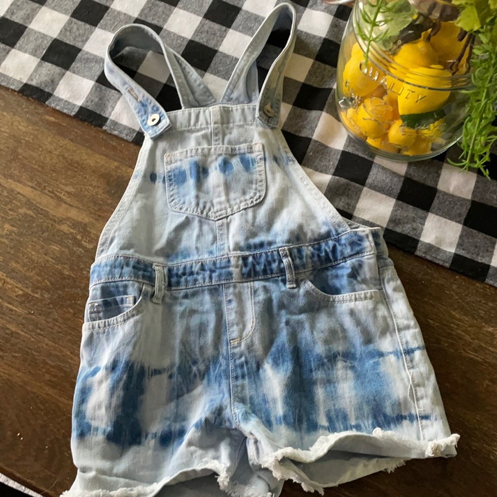 Girls denim overalls (tie dye)